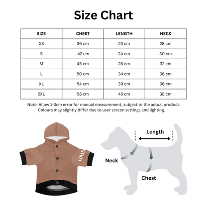 Athleisure Essentials Dog Hoodie Bronzed Brown