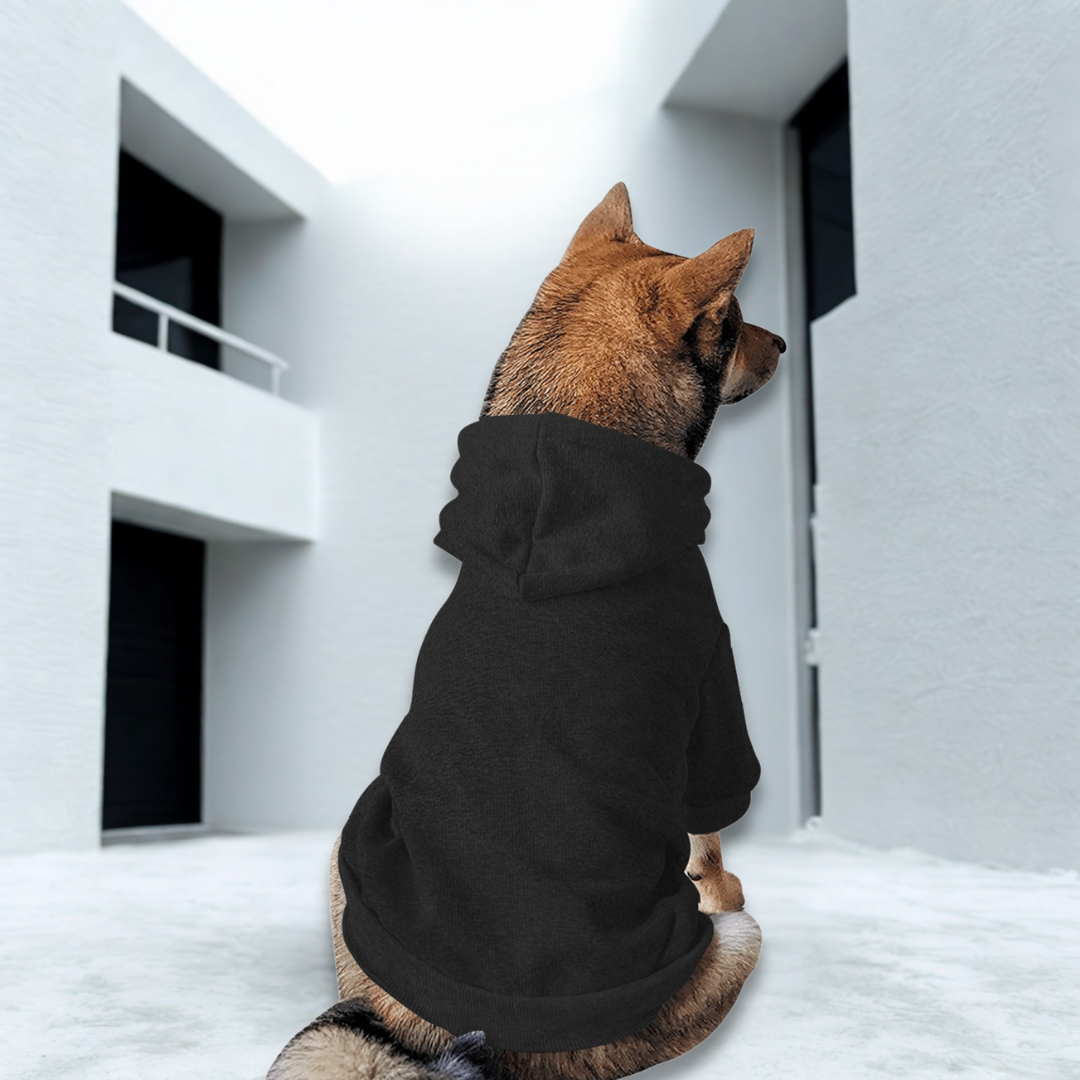 Athleisure Essentials Dog Hoodie Black + White