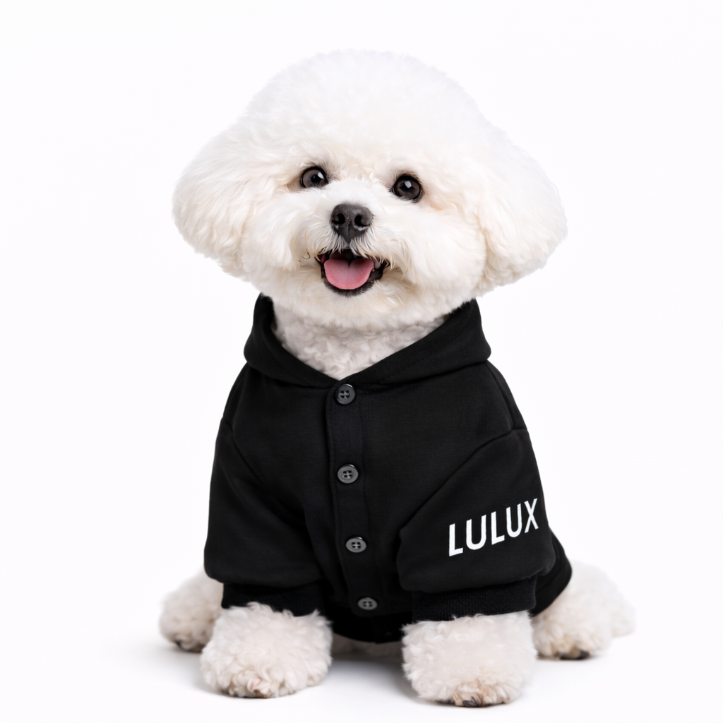 Athleisure Essentials Dog Hoodie Black + White