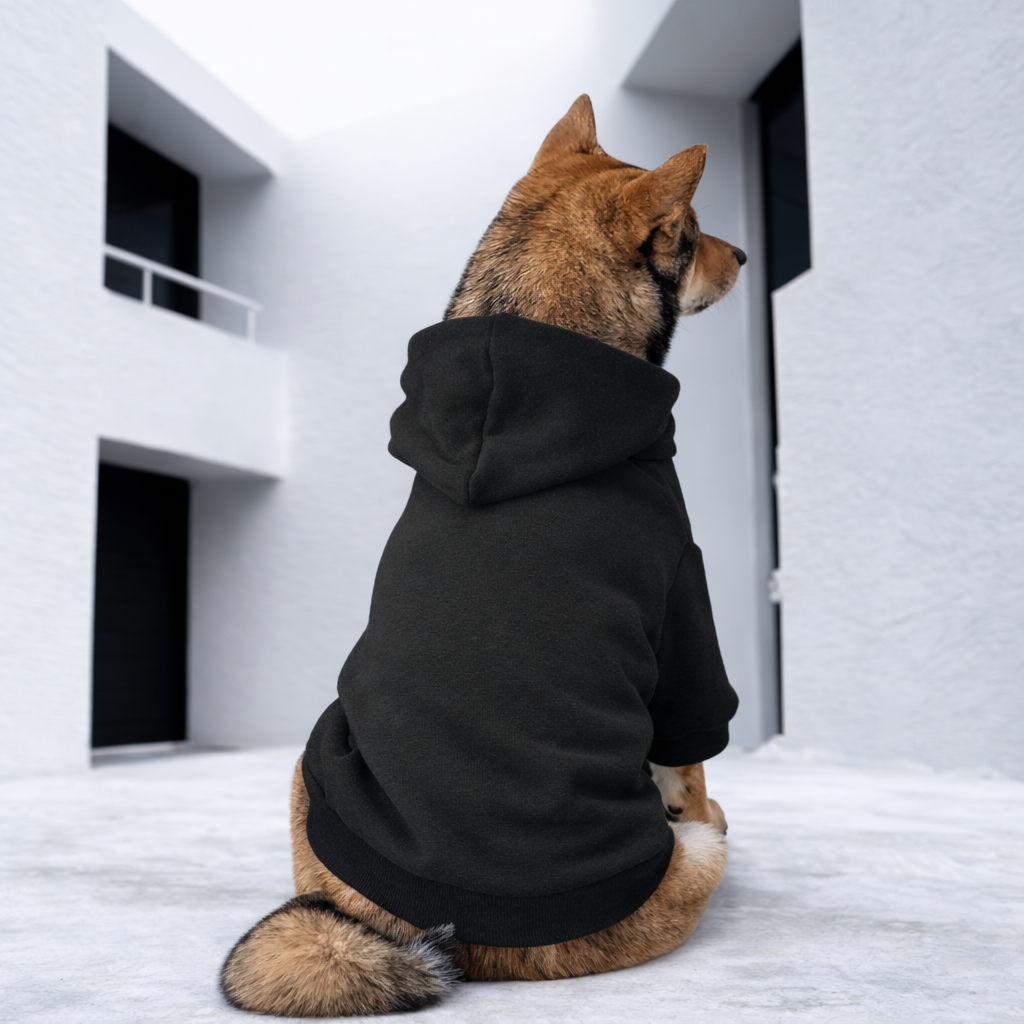 Athleisure Essentials Dog Hoodie Black + White