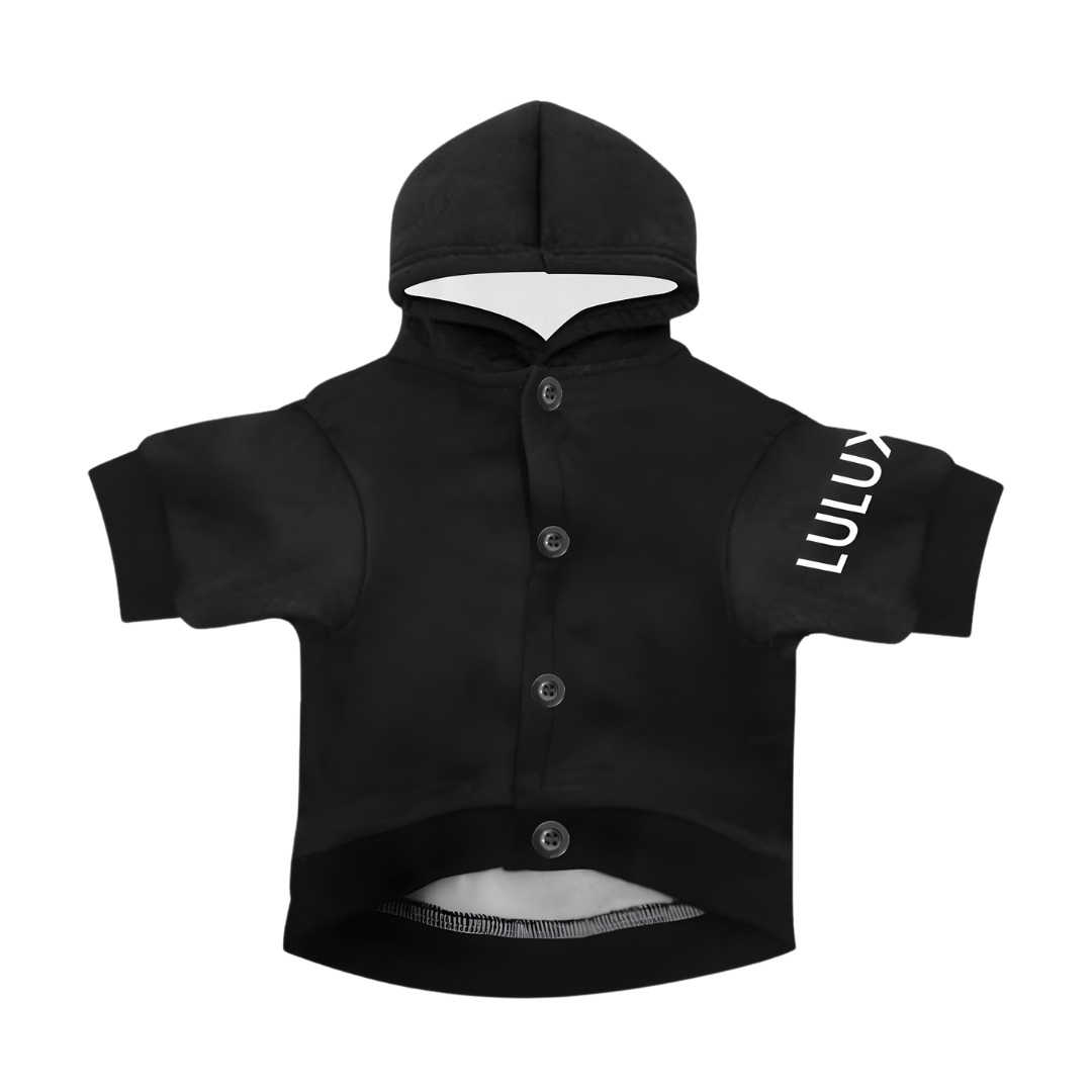 Athleisure Essentials Dog Hoodie Black + White