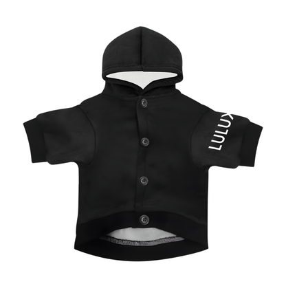 Athleisure Essentials Dog Hoodie Black + White