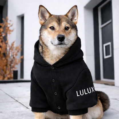 Athleisure Essentials Dog Hoodie Black + White