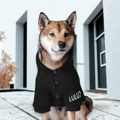 Athleisure Essentials Dog Hoodie Black + White
