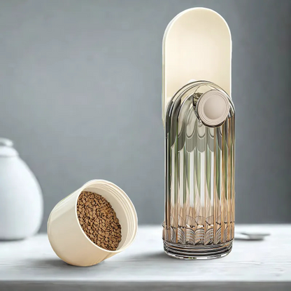 Pet Bottle Water & Food Creamy Beige