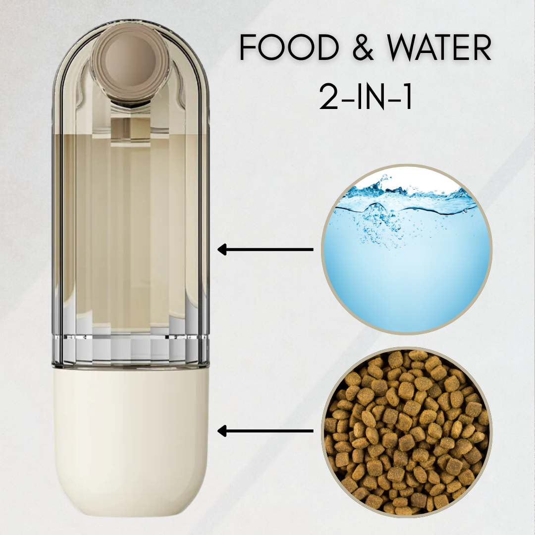 Pet Bottle Water & Food Creamy Beige