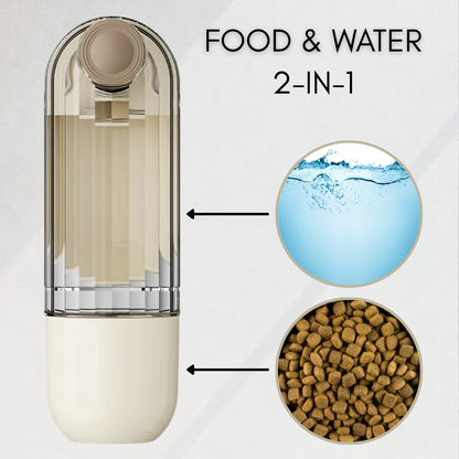 Pet Bottle Water & Food Creamy Beige