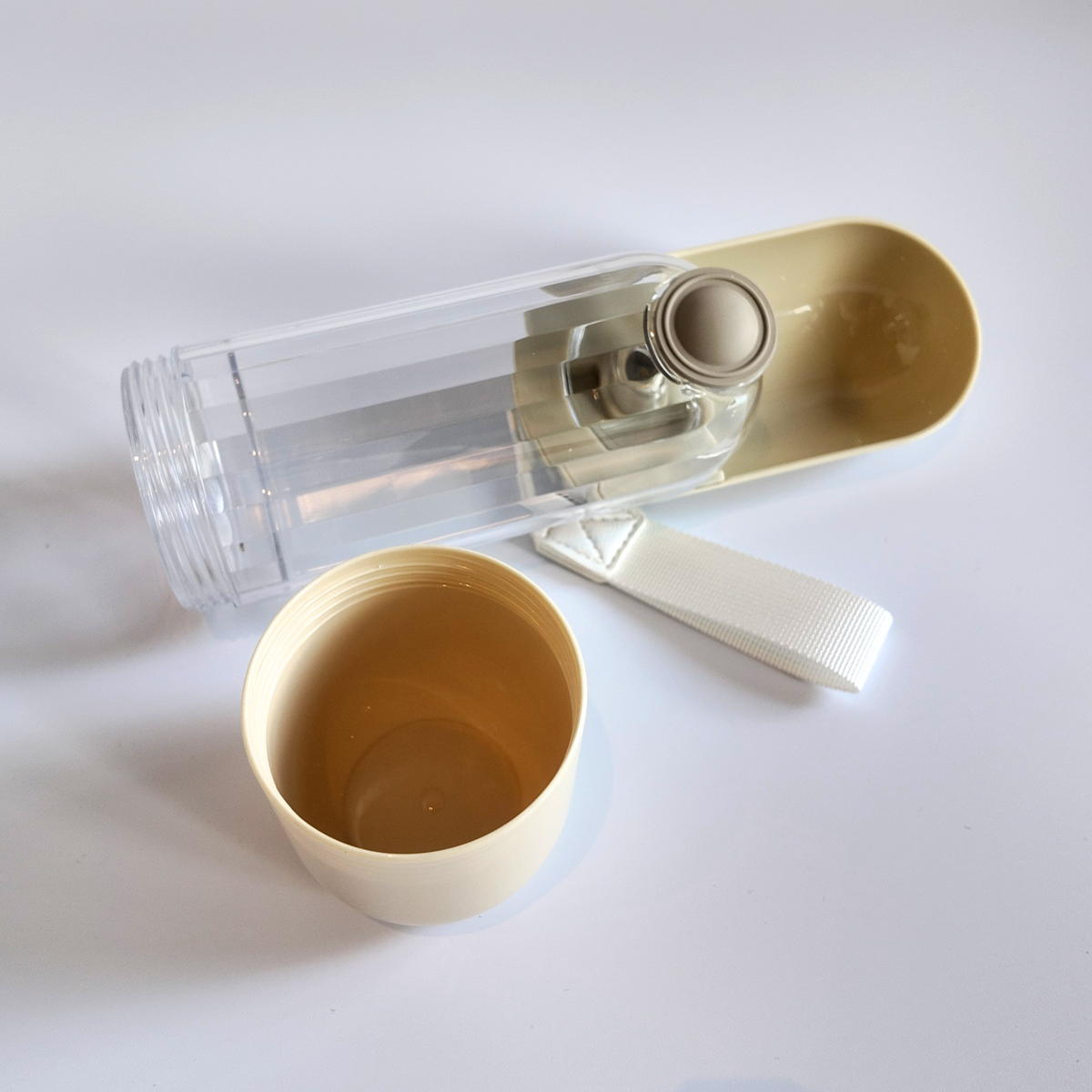 Pet Bottle Water & Food Creamy Beige