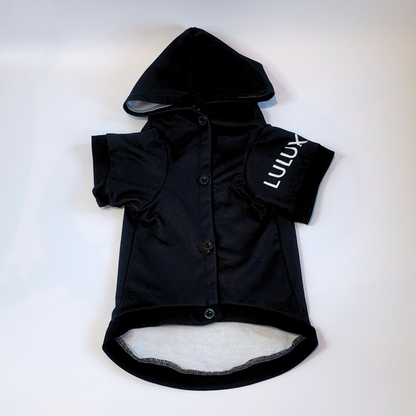 Athleisure Essentials Dog Hoodie Black + White