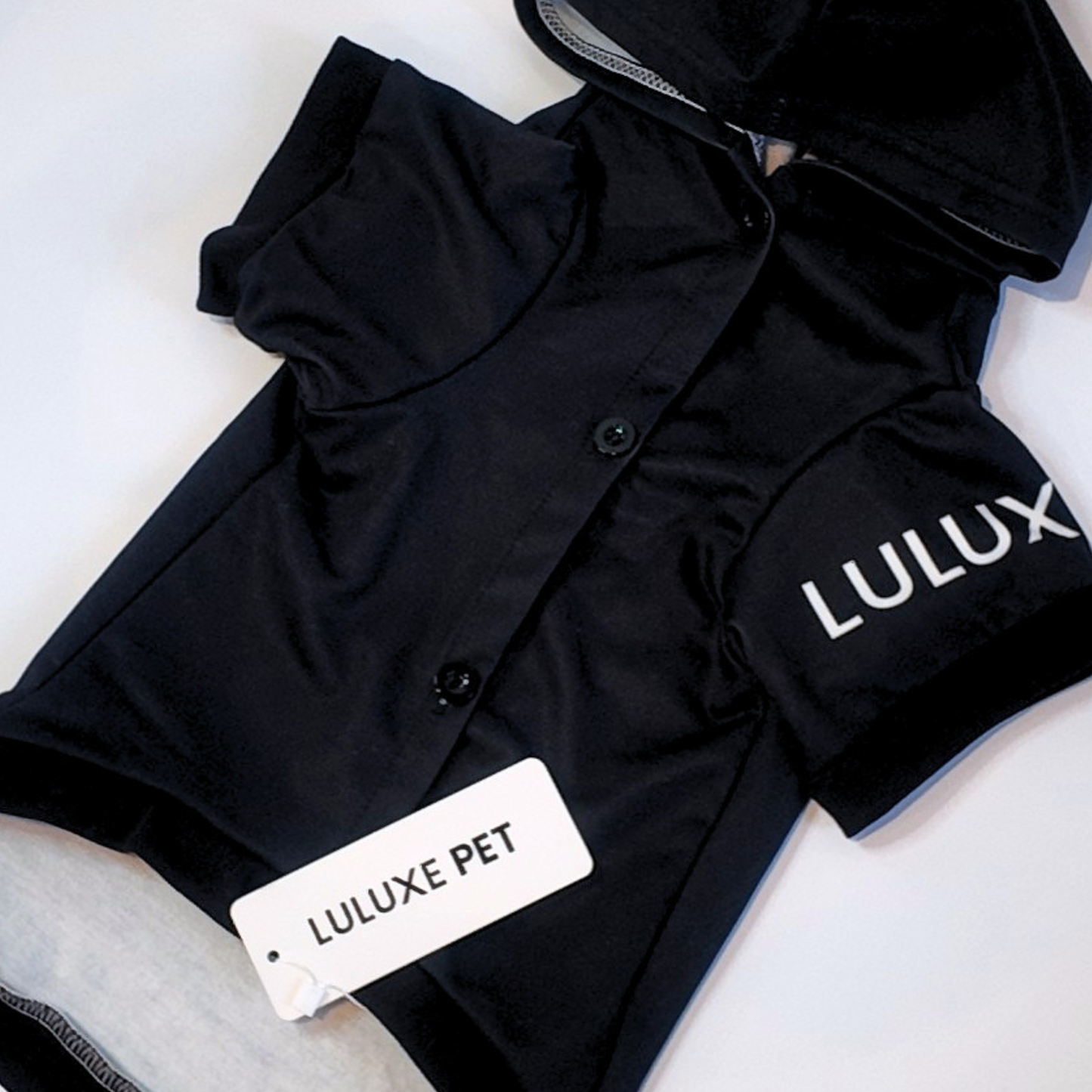 Athleisure Essentials Dog Hoodie Black + White